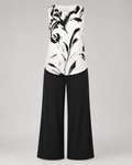 Rufina™ | Completo con top artistico e pantaloni neri