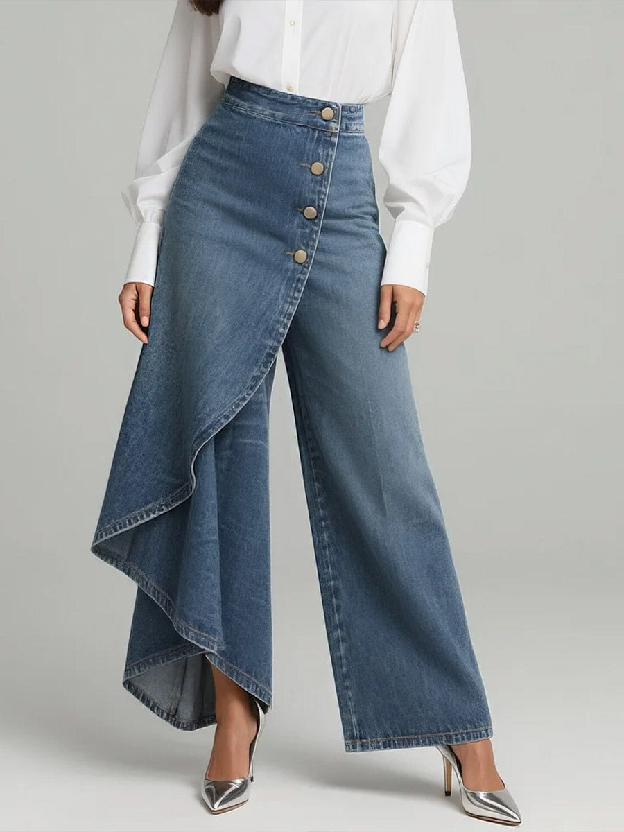 Martina™ | Jeans de Talle Alto con Pierna Ancha y Corte Relajado en Diseño Elegante