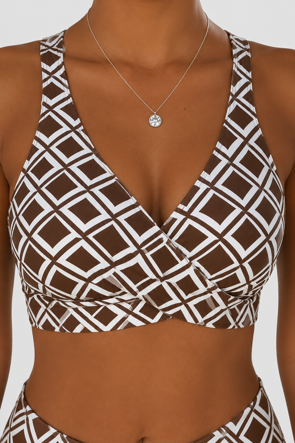 Bikini modellante con stampa a romb