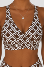 Bikini modellante con stampa a romb