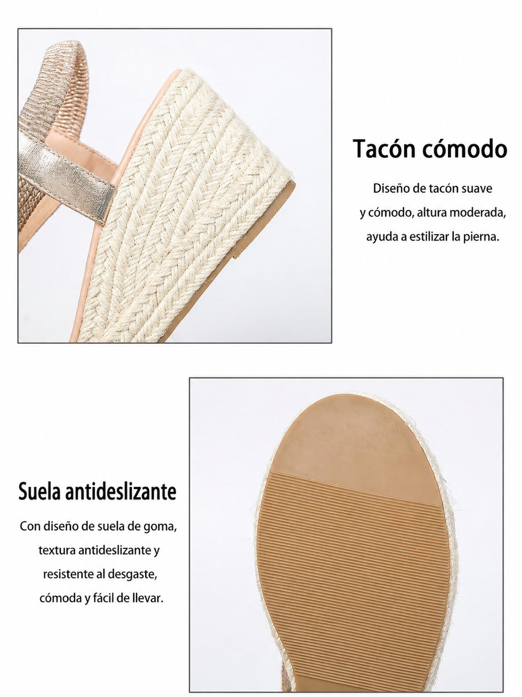 Aroa | sandali con zeppa e intreccio artigianale