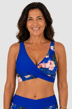 Bikini floreale modellante a vita alta