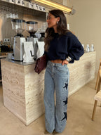 Melisa™ | Jeans Casual rectos de estrellas