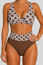 Bikini modellante con stampa a romb