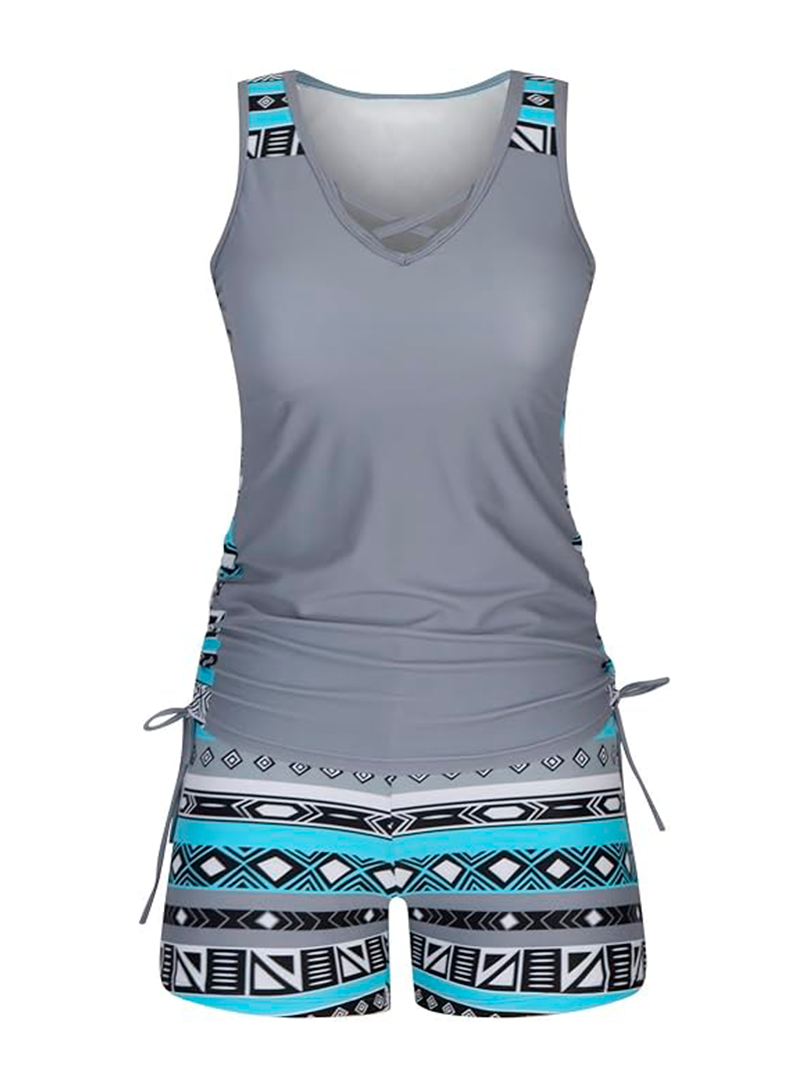 Aqua Costera Print™ | Tankini geometrico premium