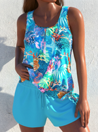 Lucía - Costume da bagno Oceánico con pantaloncini