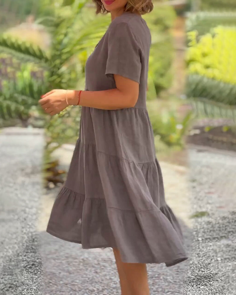 Vestido Serena en algodón y lino ✨