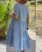 Vestido Serena en algodón y lino ✨