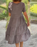 Vestido Serena en algodón y lino ✨