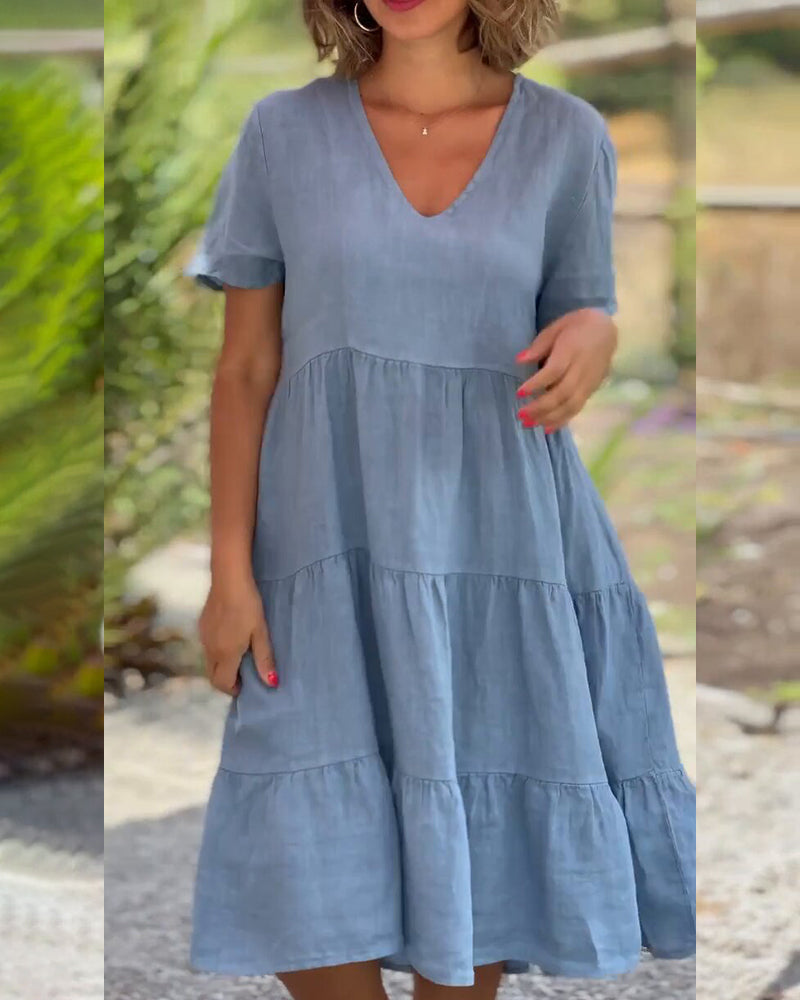 Vestido Serena en algodón y lino ✨