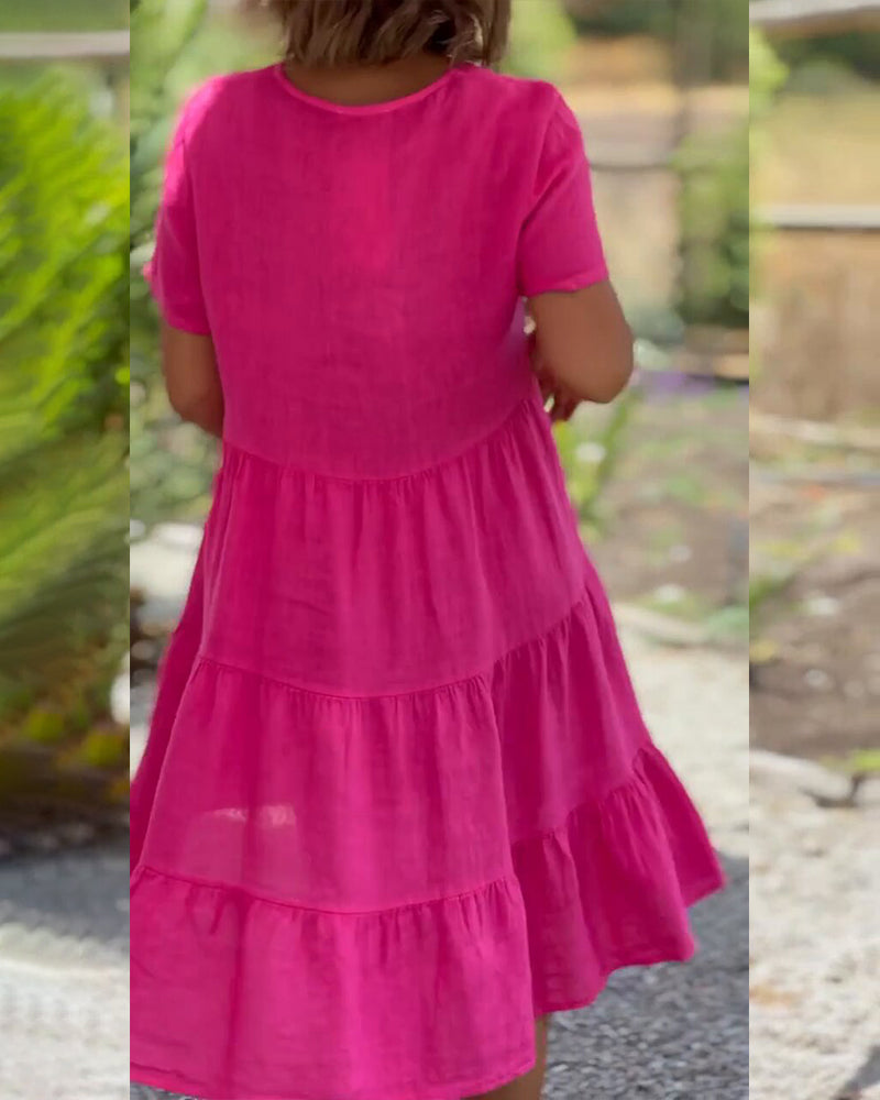 Vestido Serena en algodón y lino ✨