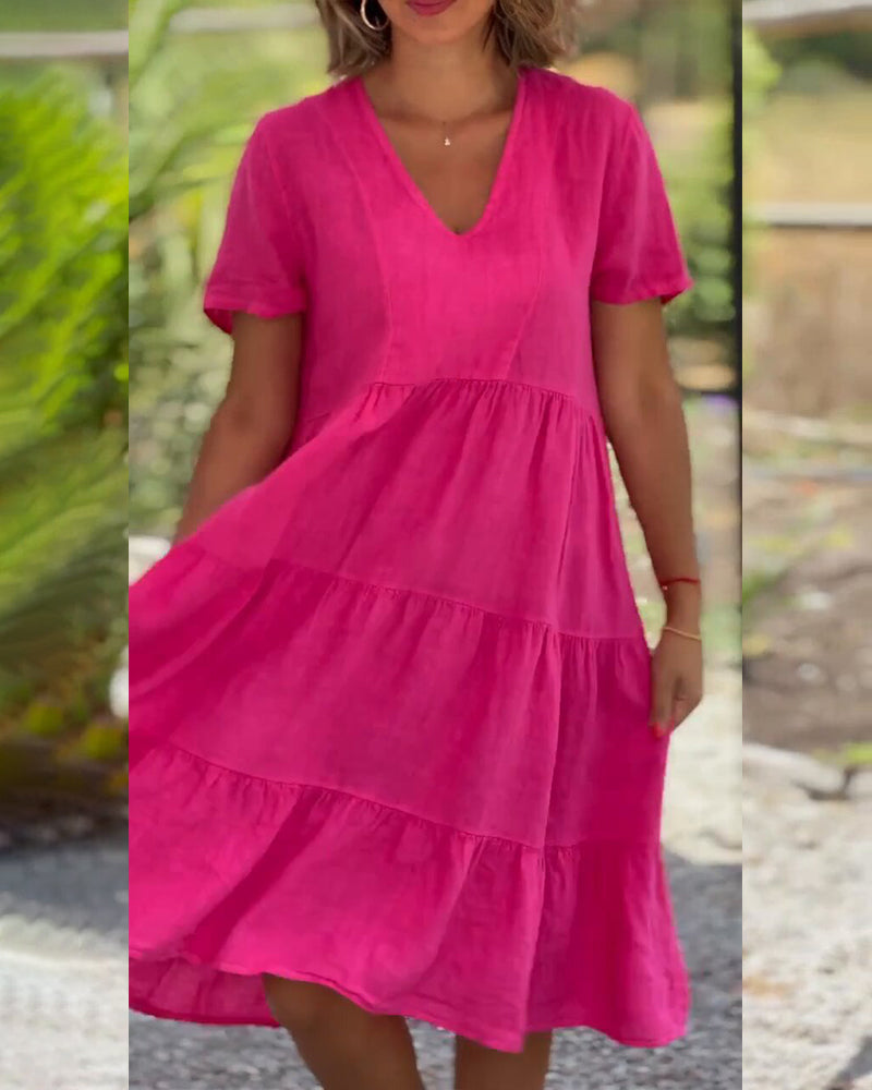 Vestido Serena en algodón y lino ✨