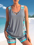 Aqua Costera Print™ | Tankini geometrico premium