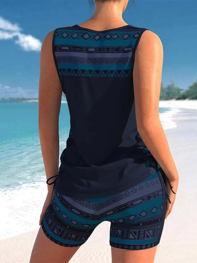 Aqua Costera Print™ | Tankini geometrico premium