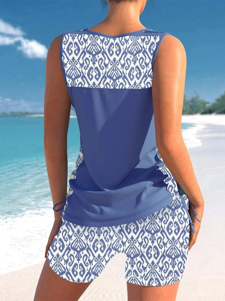 Aqua Costera Print™ | Tankini geometrico premium