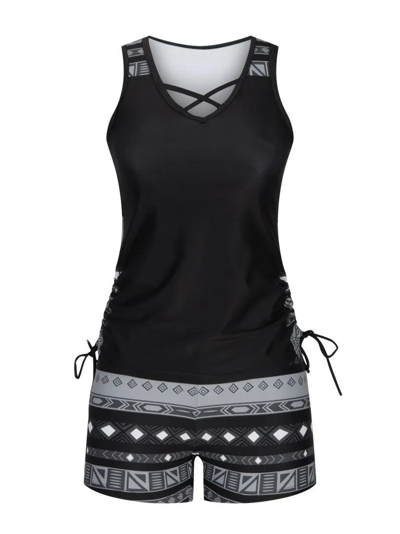Aqua Costera Print™ | Tankini geometrico premium