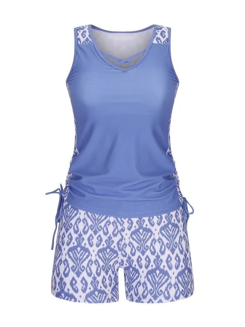 Aqua Costera Print™ | Tankini geometrico premium