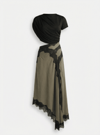 Vestido de encaje verde oliva