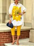 Conjunto de camisa y pantalón "Scarlet Bloom"