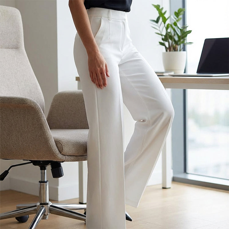 TORINA™ - Pantalón largo de corte recto y cintura alta.