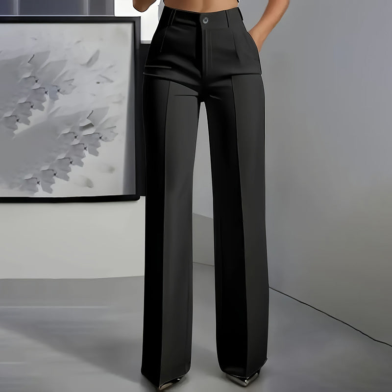 TORINA™ - Pantalón largo de corte recto y cintura alta.