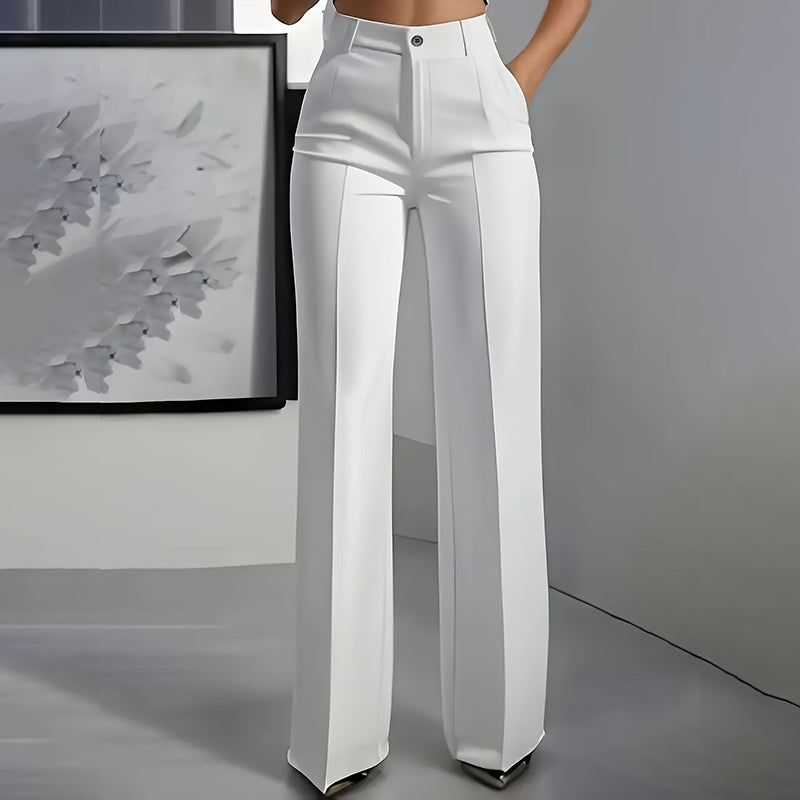 TORINA™ - Pantalón largo de corte recto y cintura alta.