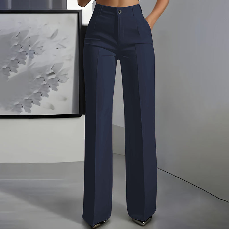 TORINA™ - Pantalón largo de corte recto y cintura alta.
