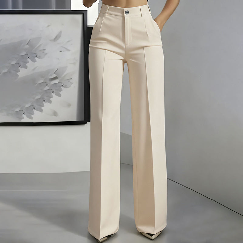 TORINA™ - Pantalón largo de corte recto y cintura alta.