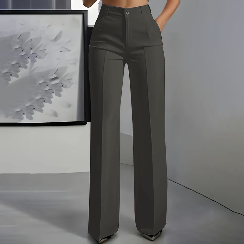 TORINA™ - Pantalón largo de corte recto y cintura alta.