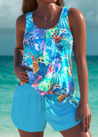 Lucía - Costume da bagno Oceánico con pantaloncini
