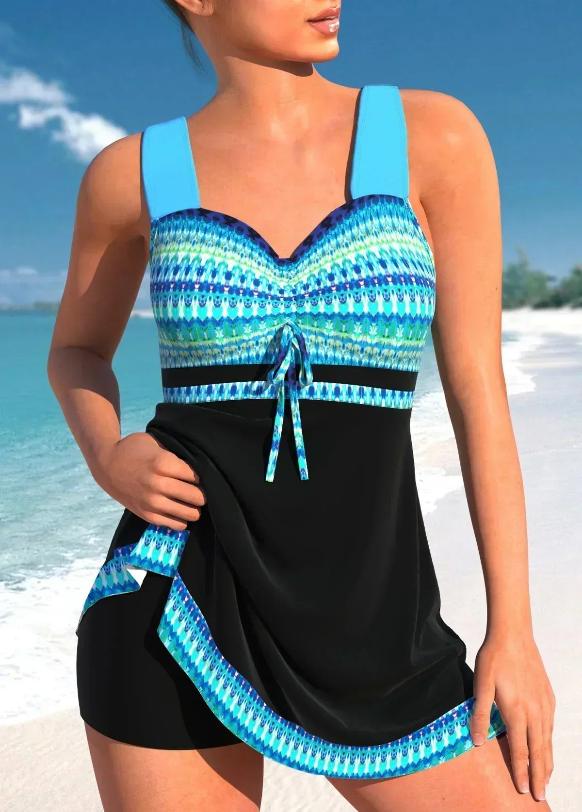 Marbella | Costume modellante con gonna elegante